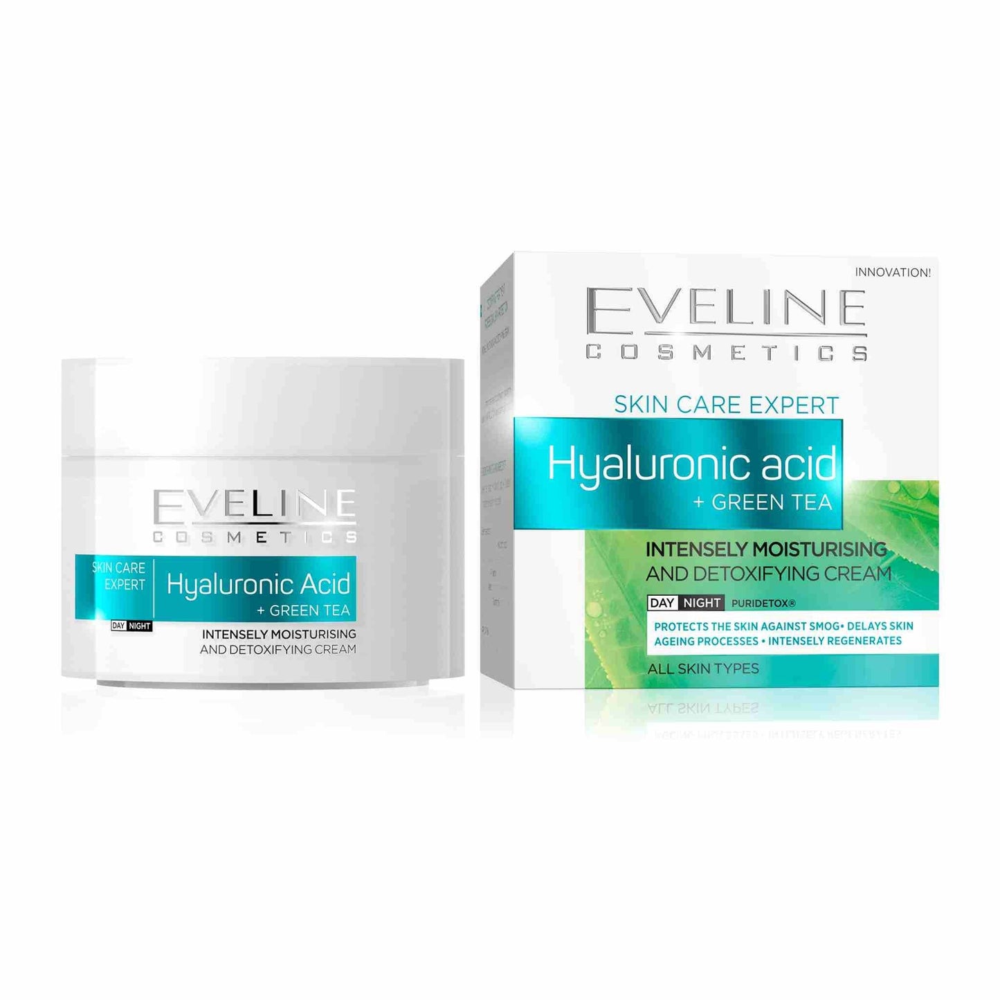 Eveline Cosmetics - Skin Care Expert Hyaluronic Acid + Green Tea Cream