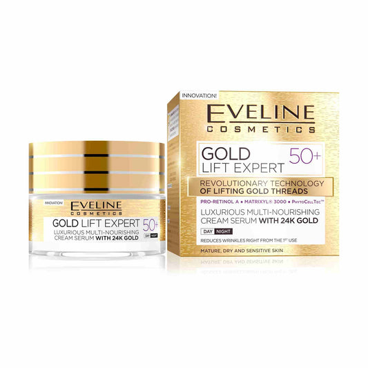 Gold Lift Expert Luxurious Multi-Nourishing Cream Serum 50+
